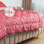 Одеяло 4 сезона на кнопках цвет Красный Arda 150х210 см полуторное