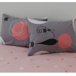   Постельное белье Бязь Голд - "Коты" серый с розовым 180х215 см двуспальный размер 