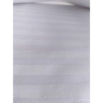   Постельное белье Бязь Голд - белый "Страйп" 150х215 см полуторный размер 