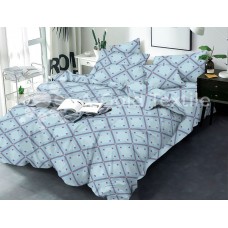 Постільна білизна Бязь Голд - "Сітка" блакитний 180х215 см двохспальний