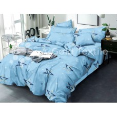  Постільна білизна Бязь Голд - блакитна "Зірки"180х215 см двохспальний