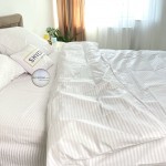 Постільна білизна Бязь Голд - білий "Страйп" 180х215 см двохспальний розмір