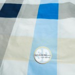 Постільна білизна Бязь Голд -  синій "Картатий" 200х215 см євро розмір