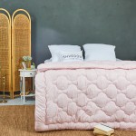 Одеяло стёганое Пудра розовая Damani холлофайбер, в размерах на выбор
