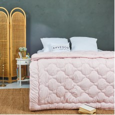 Одеяло Damani Пудра розовая стёганое холлофайбер в размерах