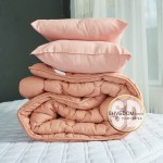 Набор Терракота стёбаного одеяла с подушками 70*70 см Damani в размерах