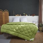 Одеяло Damani из овечьей шерсти Зима-500г/м2 зеленого цвета, с размером на выбор