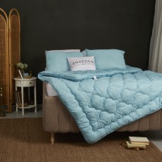 Набор Damani Голубой стёбаное одеяло + 2 подушки (50*70) в размерах