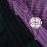 Набір постільної білизни Страйп сатин компаньйон Фіолет + Чорний 150х215 см