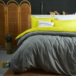  Набор постельного белья Страйп сатин компаньон Серый + Желтый 150х215 см