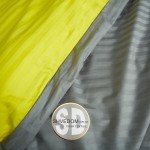 Набір постільної білизни Страйп сатин компаньйон Сірий + Жовтий 150х215(2) см сімейний 