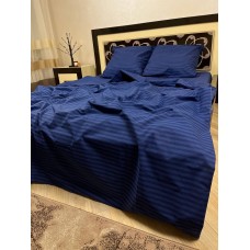  Постільна білизна DaMari Бязь Голд - "Страйп" синій 180х215 см двохспальний 