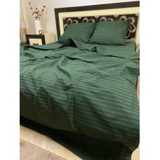  Постільна білизна DaMari Бязь Голд - "Страйп" зелений  180х215 см двохспальний 