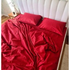  Постільна білизна DaMari Бязь Голд - "Страйп" червоний 150х215 см півтораспальний