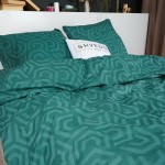 Постільна білизна DaMari Бязь Голд - зелений "Геометрія" 180х215 см двохспальний розмір