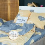   Постельное белье DaMari Бязь Голд -  желтый с серым "Сердечки" 150х215 см полуторный размер 