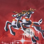   Постельное белье DaMari Бязь Голд -  красный "Рождественский бум" 150х215 см полуторный размер 