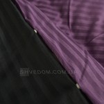 Набір постільної білизни Страйп сатин компаньйон Фіолет + Чорний 200х215 см