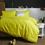  Набор постельного белья Страйп сатин Желтый 200х215 см