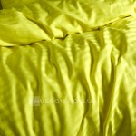 Набір постільної білизни Страйп сатин Жовтий 180х215 см