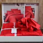Постельное белье First Choice c. Deluxe Satin Dark Series 200х220 см Chackers Red 