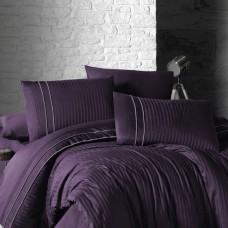Постельное белье First Choice c. Deluxe Satin Dark Series 200х220 см Stripe Style Purple 