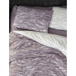 Евро постельное белье фланель First Choice Larnell Lilac темная пудра Турция  (50х70 см)