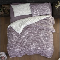 Постельное белье фланель Турция First Choice "Larnell Lilac" цвет пудры 200х220 (50х70 см)