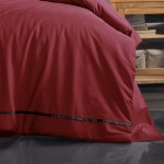 Постельное белье First Choice с. Deluxe Ranforce Dark 200х220 см євро Alisa Red 