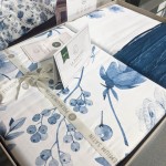Постельное белье La Romano Premium Satin 200х220 см Madena Blue Белый + Синий