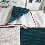 Постельное белье La Romano Premium Satin 200х220 см Nadia Tapestry Белый + Зеленый