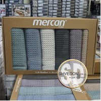 Набор вафельных полотенец Mercan Organic Lux 40х60 см (6 шт.) хлопок + бамбук