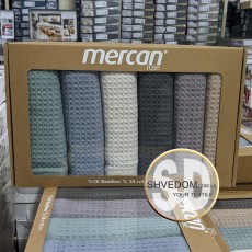 Набор вафельных полотенец Mercan Organic Lux 40х60 см (6 шт.) хлопок + бамбук