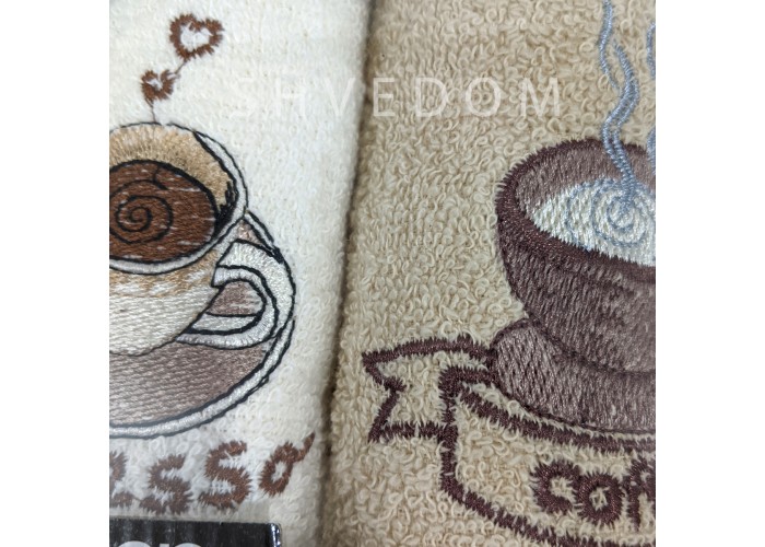  Кухонные махровые полотенца в наборе Deep Coffe 30х50 см 3 шт.