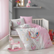 Детское постельное белье в кроватку Clasy Baby Ranforce 100×150 см Pony