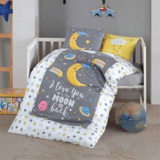 Детское постельное белье с луной Clasy Baby Ranforce 100×150 см Luna