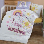Постельное белье в кроватку Clasy Baby Ranforce 100×150 см Sun Love