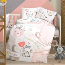 Детское постельное белье с слоником Clasy Baby Ranforce 100×150 см Sweet Dreams