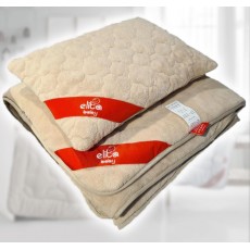 Дитячі ковдра + подушка в ліжечко Мікрогель Elita 145х95 (35х45) колір Бежевий