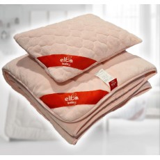 Дитячі ковдра + подушка в ліжечко Мікрогель Elita 145х95 (35х45) колір Рожевий