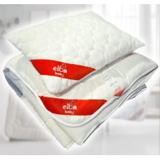 Дитячі ковдра + подушка в ліжечко Мікрогель Elita 145х95 (35х45) колір Білий