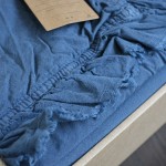 Комплект постельного белья Limasso Stonewashed Exclusive 200 х 220 см евро Dress Blue Варенный Хлопок (простынь на резинке)