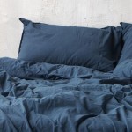 Комплект постельного белья Limasso Stonewashed 200 х 220 см евро "Dress Blue" Варенный Хлопок 