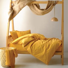 Дитяча постільна білизна в ліжечко Варена бавовна Limasso Stonewashed Baby 100×150 см Lemonade Жовтий