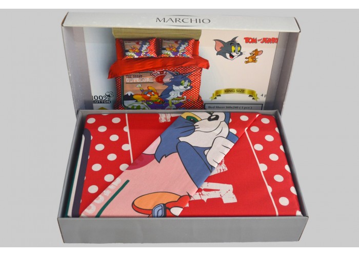 Дитяча постільна білизна Kayra с.Marchio 160×220 см, Tom and Jerry