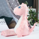 Плед плюшева іграшка Рожевий "Динозаврик" 110х160 см