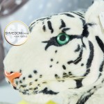 Плед игрушка Белый "Тигр" 110х160 см