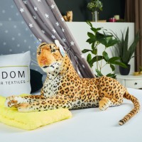 Детский плед игрушка "Леопард" 110х160 см цвет Рыжий